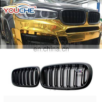 F15 F16 replacement carbon fiber car front bumper mesh grille for BMW X series X5 X6 2015+