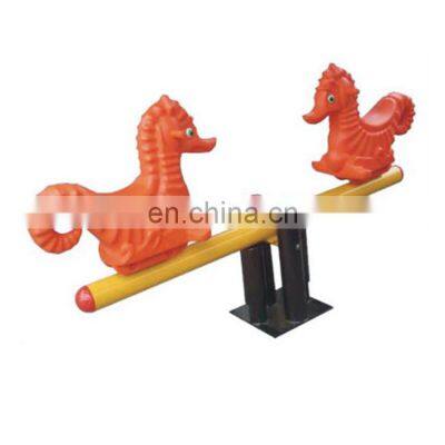 Amusement Park outdoor four children animal ride on seesaw for sale