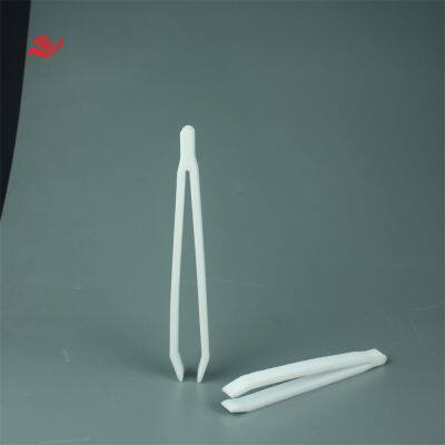 High Temperature Resistance Lab White PTFE Forceps PTFE Tweezers 200MM Size photo-4