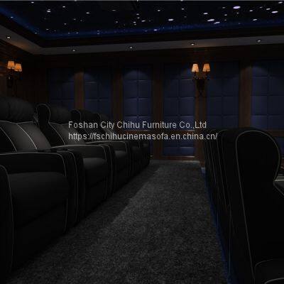 CHIHU Theater Furniture High Quality Comfortable Leather Cinema Chair Power Recliner Home Theater Sofa photo-2