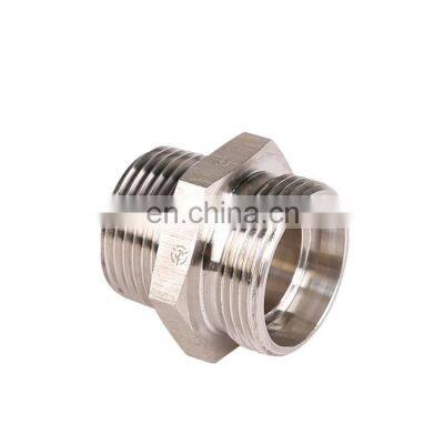 Haihuan Supplier Fitting Iron Pipe Connector Copper Brass Stainless Steel Straight Fitting