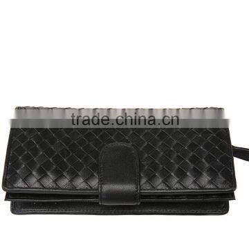Good Quality Soft Sheepskin Wallet Hand Knitting Long Style Purse Hot Selling Lgenuine Leather Wallet photo-3