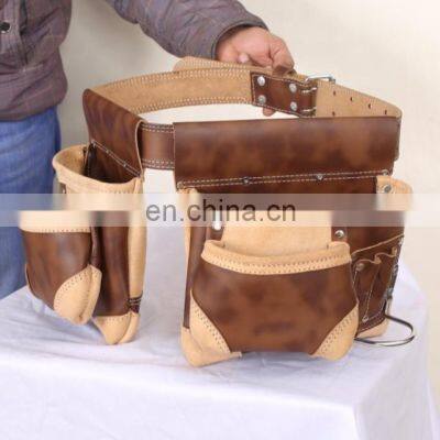 High Quality Heavy Duty Leather Tool Bag Pouch With Belt for Carpenter/ Electrician/ Handyman's Work Tool Bag Pouch photo-2