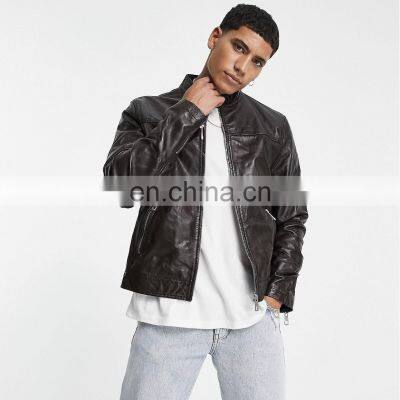Hot Selling Leather Winter Jacket Top Quality Original Leather Winter Jacket photo-4
