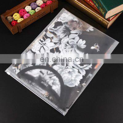 Hot Selling Custom Eco Friendly Poly Zipper Resealable Clothes Packaging Frosted Plastic Ziplock Bag