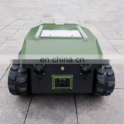 Stainless steel large robot platform remote control tracked tank suspension crawler stair climbing robot chassis