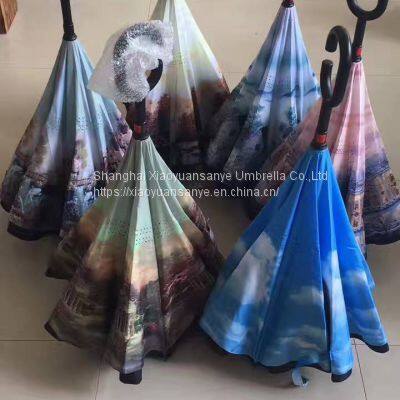 Inverted Umbrella Car Umbrella Sunshade Standable All Kinds of Umbrellas Customized 13 Years of Production Experience photo-4