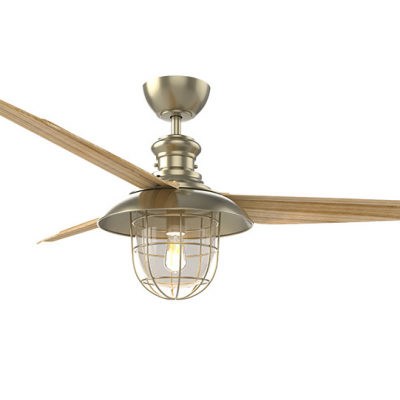Customized New Fan Light 52 Inch ETL Variable Frequency Living Room Ceiling Fan Light Retro Industrial Fan Ceiling Light（Wechat:13510231336） photo-3