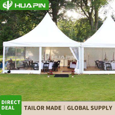 5x5 Meters White Outdoor Commercial Heavy Duty Aluminum Frame PVC Canopy Wedding Party Tent