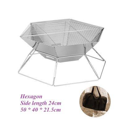 Outdoor Stainless Steel Folding Barbecue Grill photo-4