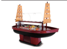 Boat Shape Home Salad Bar Commercial Used Salad Bar for Restaurant