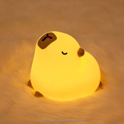 Cute Cartoon Animal Baby Night Light Led Rechargeable Small Night Light Personalised Silicone Lamp For Kids Room