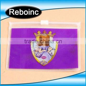 Plastic clear pvc zipper bag document bags