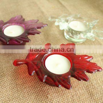 colorful glass candle jars