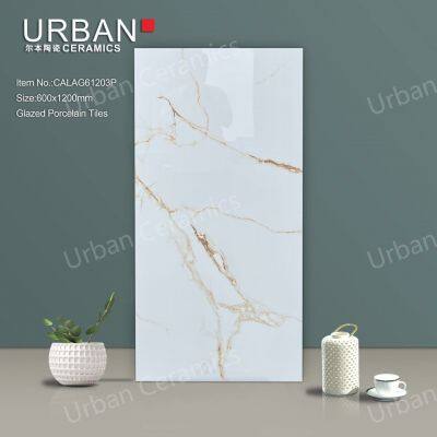 Foshan New Design 600X1200mm Factory Wholesale Ceramic Glossy Glazed Polished Porcelain Floor Wall Tile