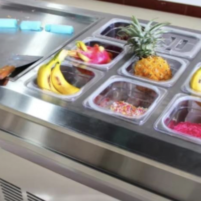 Instant Soft Ice Cream Rolls Frozen With Flat Cold Plate Fried Ice Cream Roll Machine photo-2