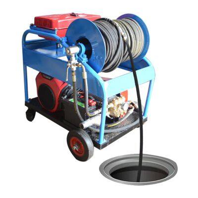 Compact 200bar 50L Sewer Cleaning Machine Small Pipes Cleaner 27HP Gasoline New Directly