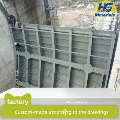 Curved gate planar steel reservoir power station stainless steel gate valve hoist manufacturer