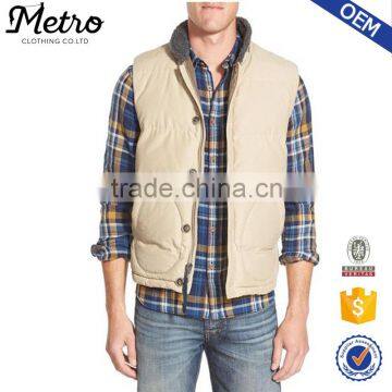 2015 OEM Wholesale Fashionable Men Work Quilted Vest