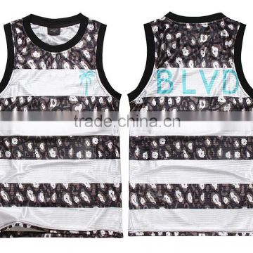 Wholesale 100%polyester Custom running vest mesh basketball singlets