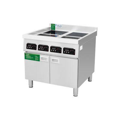 Open Kitchen Style Induction Steamer With PLC Control and 10L Capacity