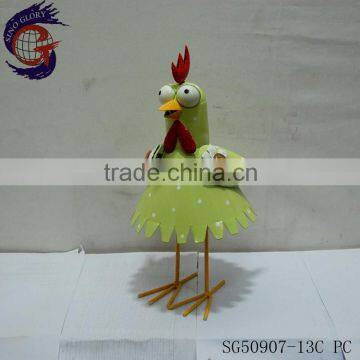 metal rooster handicraft sculpture for home and garden art decor