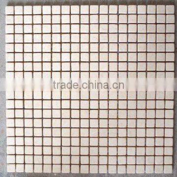 Tumbled Crema Marfil Marble Mosaic Tile HHM-A028-2