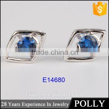 New Design Nice Cheap Earrings Blue Stone 925 Silver Earrings