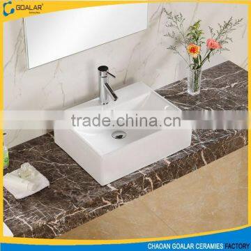 New Style Rectangle Ceramic Bathroom Art Wash Basin