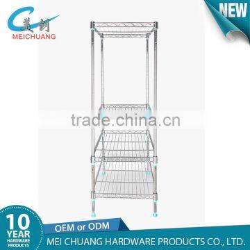 Hot Sale Easy to Assemble Chrome Plated Metal Wire Display Rack photo-3