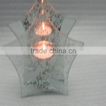 2016 wholesale mercury star shape tealight candle holder