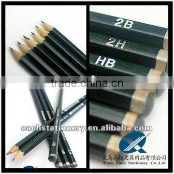 2013 promotional easy drawing pencil sketching pencil for children 6H-6B