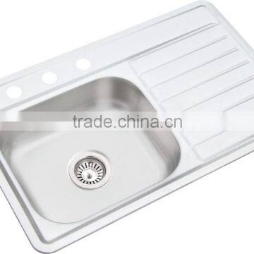 80x50cm XAL8050EL Stainless Steel Kitchen Sink Single Bowl Brushed Finish South America