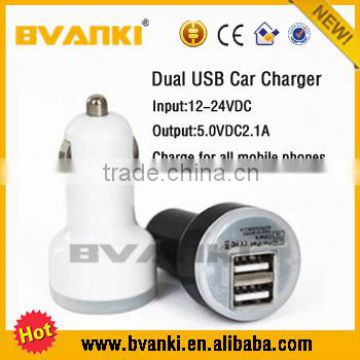 Factory price promotional USB Car Charger 2 Port USB 2.1A Car Charger With CE/FCC/RoHs