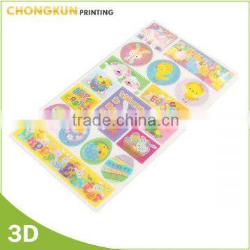 Wenzhou high quality custom 3d cartoon sticker wholesale