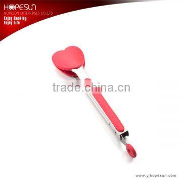 New design heart-shaped cooking silicone food tong