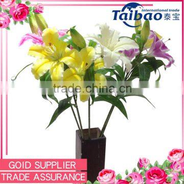 Wholesale high quality artificial lily real touch rubberized artificial lily