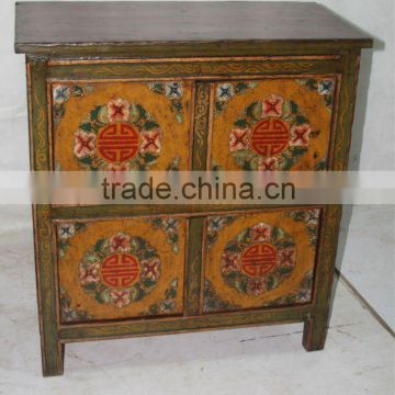 Chinese antique Tibet hand-painted Sideboard