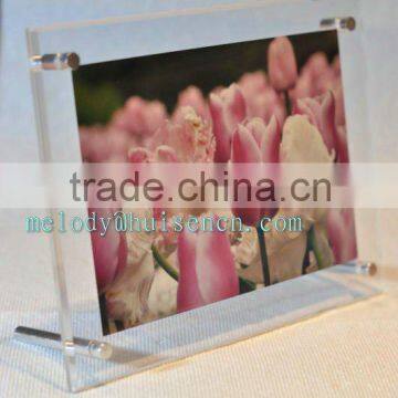 OEM acrylic transparent 2x2 photo picture frame