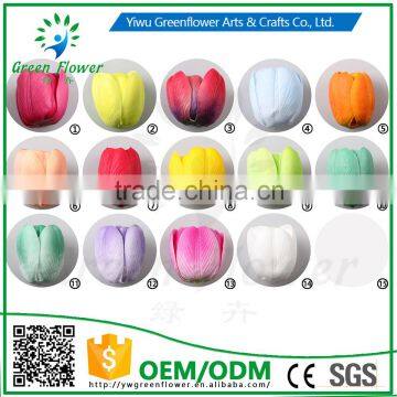 2016 Wholesale MulticolorLuxury Latex PU Artificial Flowers Sumptuous Tulip Head Real Touch Bouquet Wedding Bridal Decor photo-6