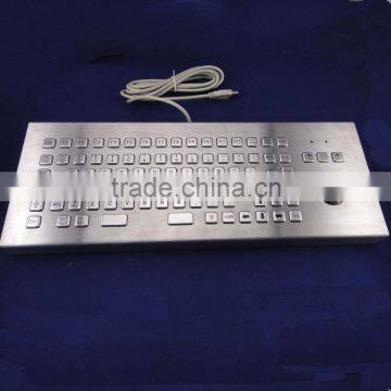 IP65 stainless steel metal kiosk desk keyboard