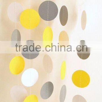 Circle dots Paper Garland for wedding party decorations                        
                                                Quality Choice