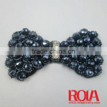 Beaded flowers lace trim with pearl applique for apparel collar