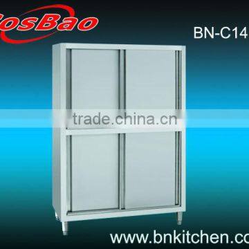 Stainless steel kitchen furniture - storage cabinet with sliding doors