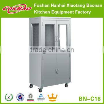 Commercial Stainless Steel Kitchen Bench Cabinet With Sliding Doors,Drawers, Over Shelves BN-C12(Custom Made) photo-6