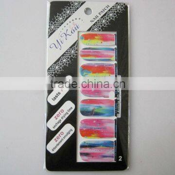 Self Adhesive nail Polish Foils Decoration Art Decals -graffitists and rainbow designs