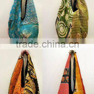 Tribal vintage sari kantha bags