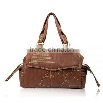 1367-fashion ladies hot sale canvas leather handbag woman wholesale alibaba