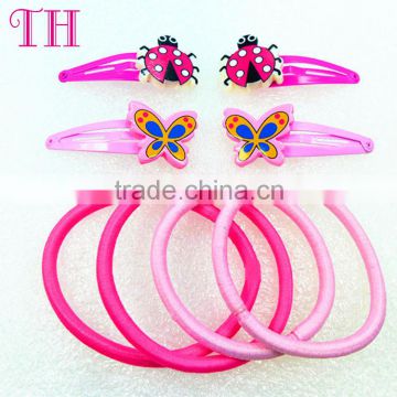 factory manufacturer custom different color nylon elastic hairband resin handmade kids hairpin