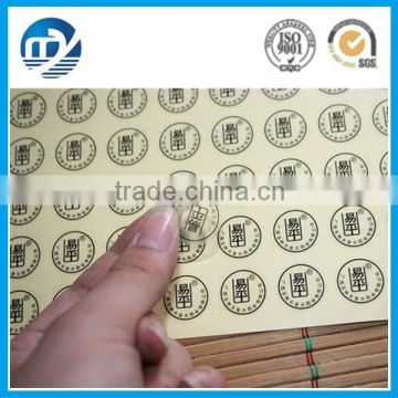 Waterproof transparent self adhesive sticker for glass